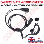 BAOFENG BF-F8HP EARPIECE HEADSET PTT MIC KENWOOD 2 PIN WALKIE RADIO UK STOCK