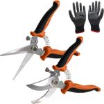 3PCS Garden Shears Set Stainless Steel Pruning Shears, Garden Cutter Clippers