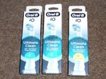 8 X Genuine Oral-B iO Ultimate Clean Replacement Toothbrush Heads WHITE