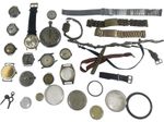Vintage Watch Parts Lot Assorted Dials Cases Hands Movements Spares Repair