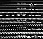 925 Sterling Silver Curb Chain GENUINE Necklace Lobster Clasp 16"-30" Gifts UK