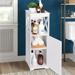 Waterproof Bathroom Storage Cabinet Free Standing Cabinet Organizer Unit White
