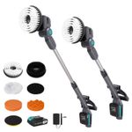 BLUEMARS Heavy Duty Electric Spin Scrubber for Patio Deck Pool Cleaner