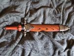 Decorative Medieval Style Dagger & Wooden Scabbard Display Collectible Sword