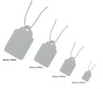 WHITE STRUNG TAGS Swing Tickets TIE ON Jewellery Gift Price Labels SMALL LARGE