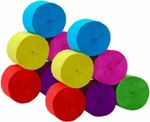 10 Pack Mix Crepe Paper Streamers Roll Birthday Wedding Party Hanging Decoration
