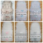 Baby Boys   girls  all  Beige Large Ribbon bows  Foot Muff Cosy Toes Pram buggy