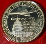 1976 24th May Concorde First Flight Sterling Silver Medal Pobjoy Mint Box & COA 