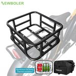 Rear Bike Basket Metal Shopping Carrier Bicycle Luggage Cycling Rack Bag Outdoor