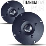 Pair of Replacement Dome Tweeter 80 Watt RMS 25mm 1" Inch Black Titanium