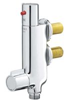 Vertical Thermostatic Mixer Tap Valve V100 Static Caravan Bathroom Shower 45mm