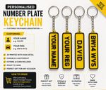 Custom Number Plate Keychain | Personalised Car Registration Keychain