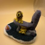 🦁 Handmade Needle Felted Lion Cub Pride Rock Inspired Miniature | One of a Kind