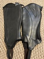 Tredstep Medici Vogue Half Chaps Black Leather New!  15” calf 15" tall 