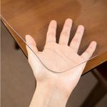 1.5mm 2.0mm 3.0mm PVC Tablecloth Clear Table Protector Wipeable Soft Cover