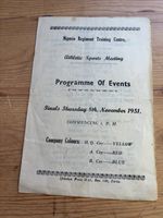 1951 Nigeria Regiment Training Centre Athletic Programme