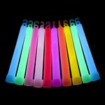 25x 6 inch 1.5cm Thick Glow Sticks - Single or Mixed Colour 6" 15mm Glowsticks
