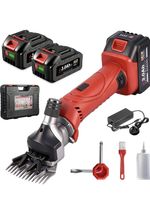 Cordless Sheep Shears, 6 Speeds, 500W, 3000 RPM 2 x 3.0Ah Battery, Goat Shearing