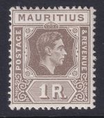 Mauritius SG260ba. GVI 1938 Series 1R MNH with Battered A Variety. Cat £650