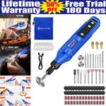 UK Cordless Rechargeable Mini Drill Grinder Engraving Pen Multi Rotary Tool Kit