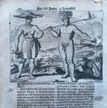 America People Brazil - Original Engravings Montanus - 1673