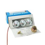 2'' 52mm Car Triple 3 Gauge Kit Water Temp+Volt Meter+Oil Pressure with Sensor