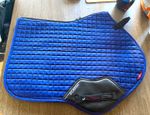 LeMieux Quilted Blue CC Numnah with Black Leather Girth Patch S/M