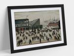 L.S. LOWRY, GOING TO THE MATCH- FRAMED WALL ARTWORK PICTURE POSTER PRINT
