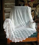 Baby Lace Edge Shawl Heirloom Knitting Pattern in 2ply 955