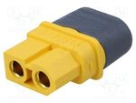 Connector For DC Power Supply Pin: 2 XT60 Female Soldered XT60L-F DC Connector