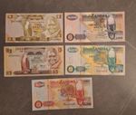 Set of 5 UNC banknote ,Zambia