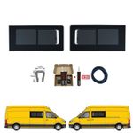 VW Crafter 2018 Onwards Sliding windows PAIR with Fitting Kit and U Trim