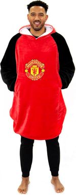 Man UTD FC Oversized Wearable Hooded Fleece Warm And Cosy Large