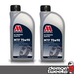 2 x Millers Oils XF Premium MTF 75W90 Fully Synthetic Gear Oil - 1 Litre