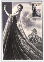 FRANCE *High Fashion* First Day MAXI-CARD 1953 Paris FDC {samwells-covers}RF375