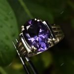 9.21 Gm Color-Change Alexandrite 925 Sterling Silver Gorgeous Wedding Ring US 10
