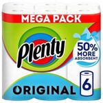 Plenty Kitchen Roll | 6 Rolls | 2-Ply Tissue