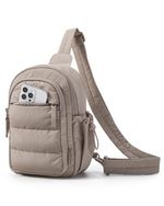 bagsmart Crossbody Bags for Women – 4L Sling Bag Fanny Pack, Chest Brown