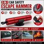 Car Window Breaker Seat Belt Cutter 2-in-1 Emergency Escape Safety Hammer