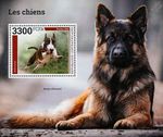 DOGS (Bull Terrier/German Shepherd) Dog MNH 1v-Stamp Sheet (2021 Central Africa)