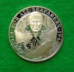 2016 Gibraltar £20 Twenty Pounds Silver Proof Coin, For All Seafarers 1939-1945