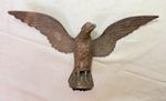 antique solid brass bronze open winged American eagle bird heavy flag finial