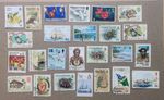 Solomon Islands 25 Used Stamps QEII 1960s–1990s Ships Crabs Flowers Olympics