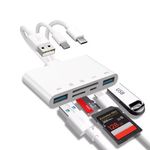 5-in-1 SD Card Reader for iPhone iPad MacBook USB-C Lightning TF USB 3.0 Adapter