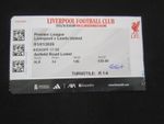 2025-26  PREMIER LEAGUE LIVERPOOL v LEEDS UNITED  TICKET STUB