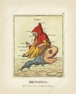 Antique map BRITANNIA BRITAIN old woman Gillray 1791 satirical art print poster