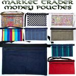 4 pocket Market Stall Trader Money Belt Pouch  Adjustable Strap Denim