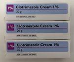 3 x Clotrimazole 1% Cream 20g Antifungal Thrush Ringworm Athlete's Foot