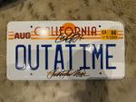 Back to the Future License Plate Signed Michael J Fox & Christopher Lloyd! COA