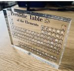 Acrylic Periodic Table Display with Simulated Elements Samples Chemical Element